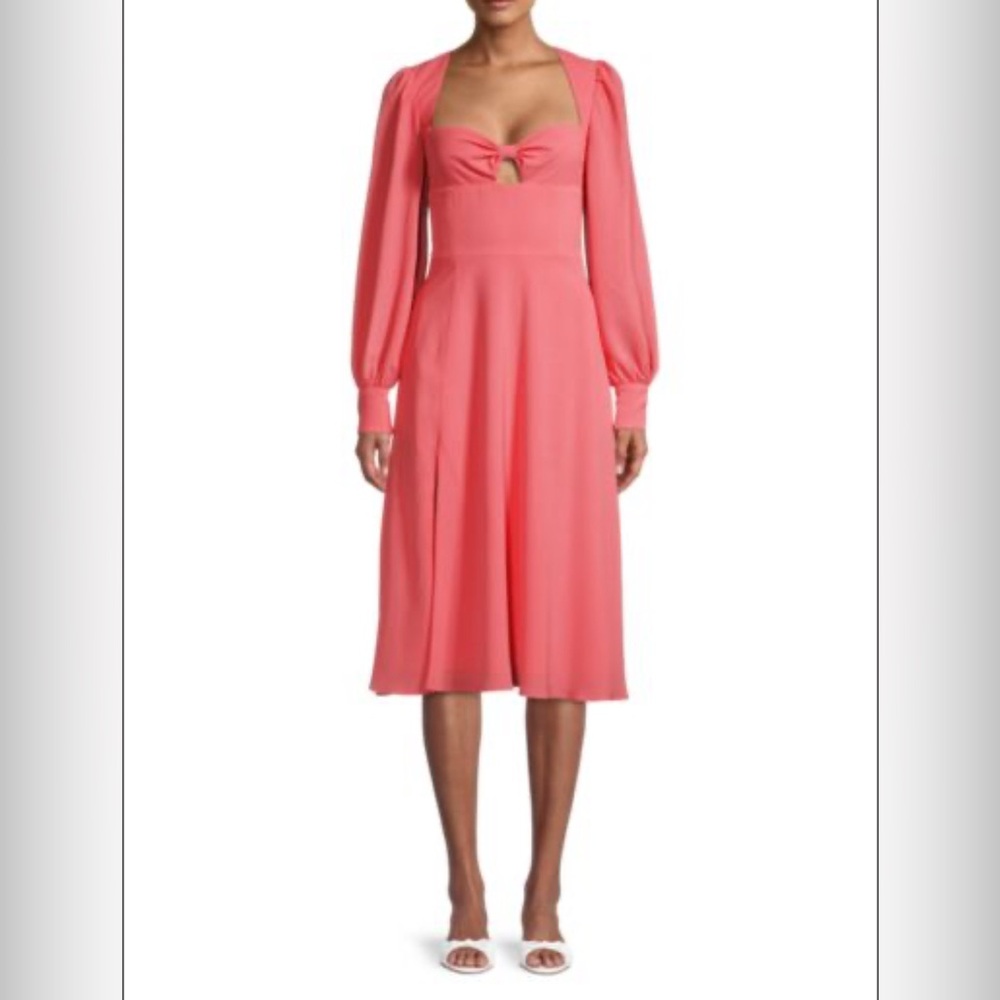 Black Halo Romina Long Sleeve Midi Dress